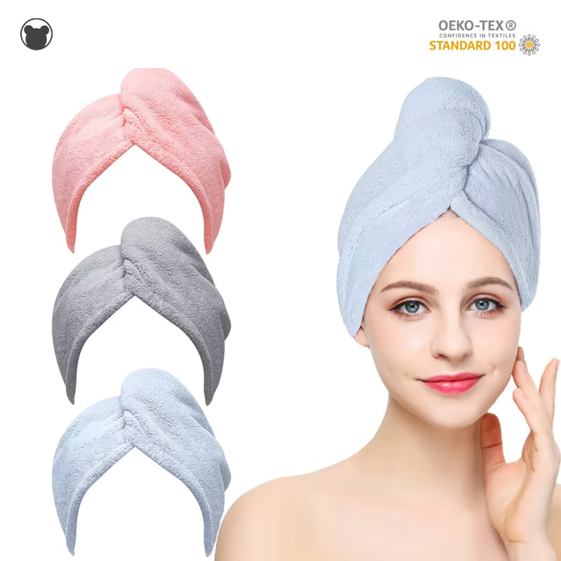 Quick-Dry Microfiber Hair Towel – Soft, Lightweight & Super Absorbent