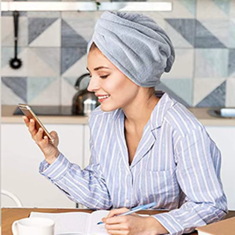Quick-Dry Microfiber Hair Towel – Soft, Lightweight & Super Absorbent