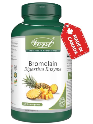 Bromelain 500Mg 2400 Gdu/G 120 Vegan Capsules | Digestive Enzyme for Women and Men | Pineapple Extract for Inflammation & Eye Health | Powder Pills | 1 Bottle