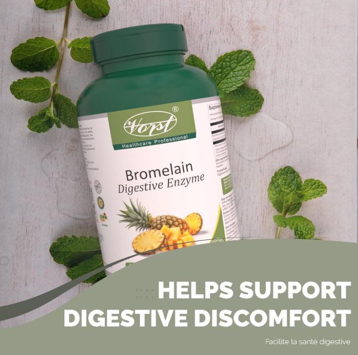 Bromelain 500Mg 2400 Gdu/G 120 Vegan Capsules | Digestive Enzyme for Women and Men | Pineapple Extract for Inflammation & Eye Health | Powder Pills | 1 Bottle