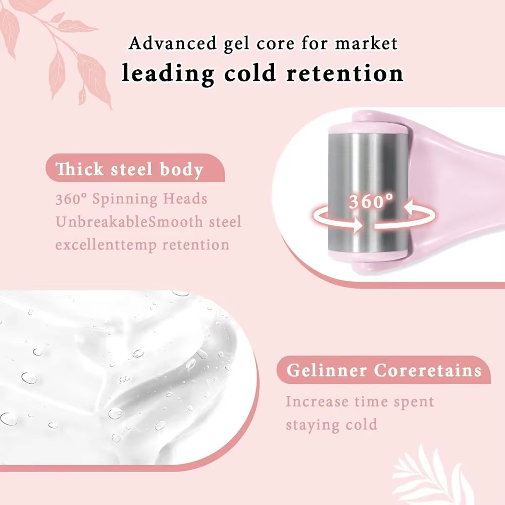 New Ice Roller Facial Massage Tool Stainless Steel Facial Massager Face & Eye Puffiness Relief anti Wrinkle Skin Care Tools