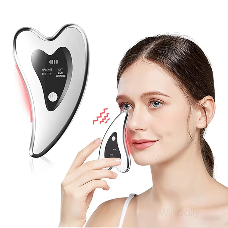 4-in-1 Heated LED Gua Sha Sculpting Tool – For Youthful & Glowing Skin