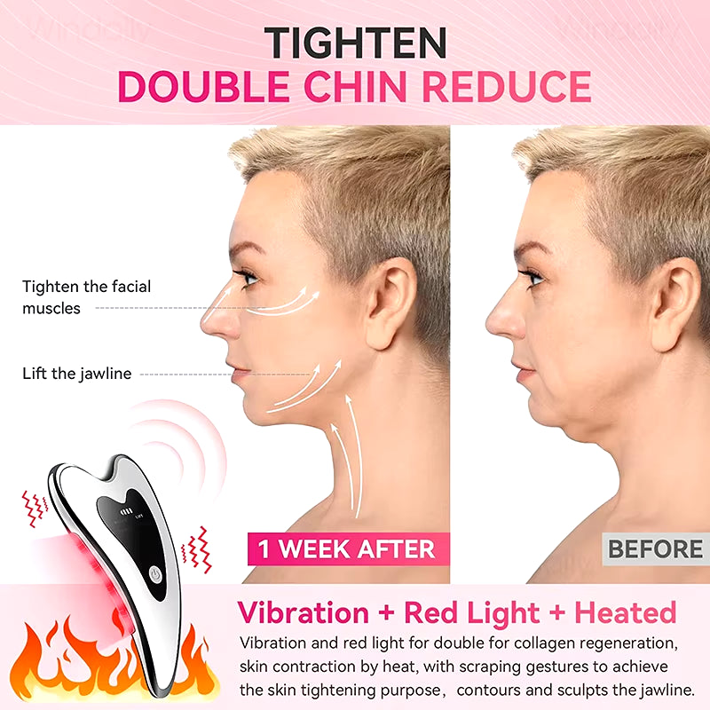 4-in-1 Heated LED Gua Sha Sculpting Tool – For Youthful & Glowing Skin