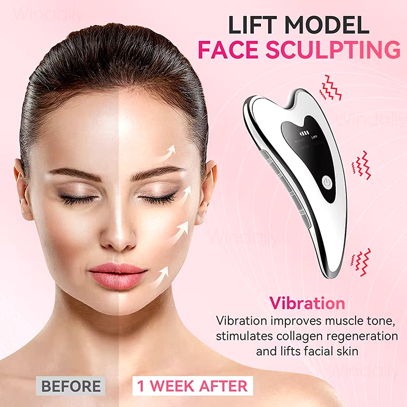 4-in-1 Heated LED Gua Sha Sculpting Tool – For Youthful & Glowing Skin