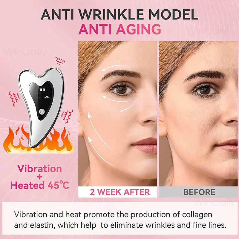 4-in-1 Heated LED Gua Sha Sculpting Tool – For Youthful & Glowing Skin