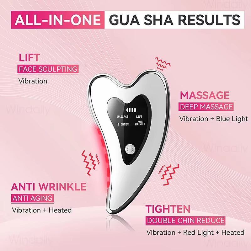 4-in-1 Heated LED Gua Sha Sculpting Tool – For Youthful & Glowing Skin