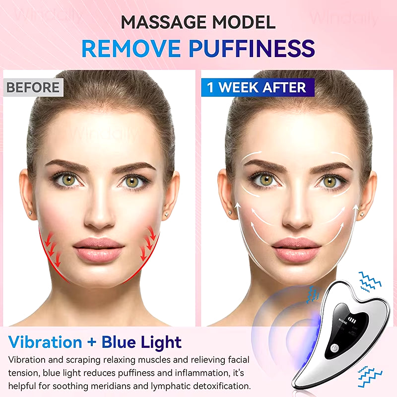 4-in-1 Heated LED Gua Sha Sculpting Tool – For Youthful & Glowing Skin